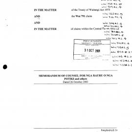Wai 46_INQ_2.209_Memorandum of Counse