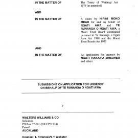 Wai 46_INQ_2.217_Submission by H.M.Mead RE Application for Urgency on behalf of TRONA