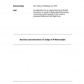 Wai 46_INQ_2.220_ Decision and directions of Judge C M Wainwright