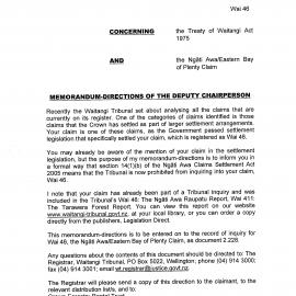 Wai 46_INQ_2.228_Memo - Directions of The Deputy Chairperson