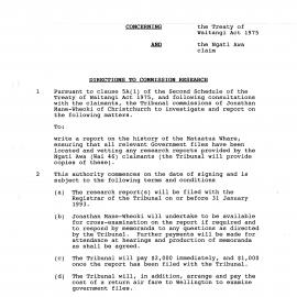 Wai 46_INQ_3.4_Directions to Commission Research RE Ngati Awa Claim 10 Sep 1992
