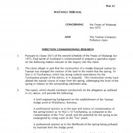 Wai 46_INQ_3.17_Direction Commissioning Research - Tasman - Sludge - 10 May 1995