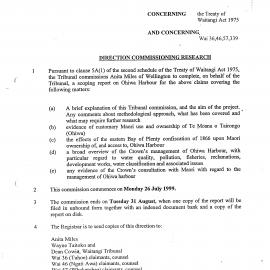 Wai 46_INQ_3.22_Direction Commissioning Research Wai 36, 46, 57, 339 - 19 August 1999
