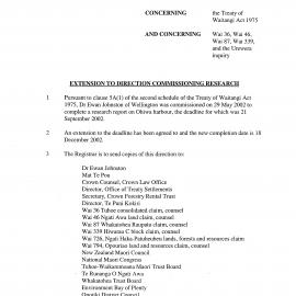 Wai 46_INQ_3.25_Extension to Direction Commissioning Research - Wai 36, 46, 87, 339, and Urewera 2002