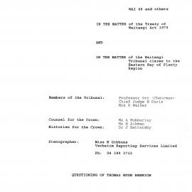 Wai 46_INQ_5.3_Questioning of Thomas Hugh Bennion