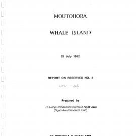 Wai 46_INQ_A004_REPORT N.2 - Moutohora Whale Island - 25 July 1992