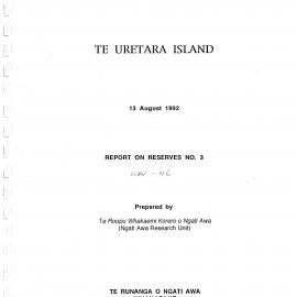 Wai 46_INQ_A005_REPORT N.3 - Te Uretara Island - 13 Aug 1992