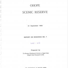 Wai 46_INQ_A009_REPORT N.7 - Ohope Scenic Reserve - 31 September 1992