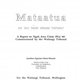 Wai 46_INQ_A015_REPORT on Ngati Awa Claim RE Mataatua Wharenui - March 1993