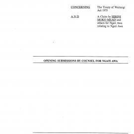 Wai 46_INQ_A023 (a)_Opening Submissions by Counsel for Ngati Awa