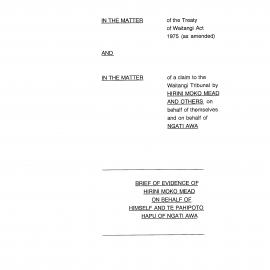 Wai 46_INQ_A035_Brief of Evidence of H M Mead on behalf of Himself and Te Pahipoto Hapu of Ngati Awa