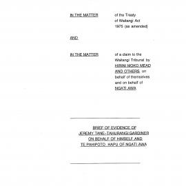 Wai 46_INQ_A041_Brief of Evidence of Jeremy Gardiner on behalf of Te Pahipoto Hapu of Ngati Awa