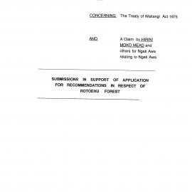 Wai 46_INQ_A045_Submissions in support of Application - Rotoehu Forest