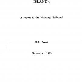 Wai 46_INQ_B003_Report RE Whakaari (White Island) and Motuhora (Whale Island) November 1993