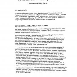Wai 46_INQ_E016_Evidence - Tuwharetoa ki Kawerau Raupatu Claim - Evidence of Mike Barns