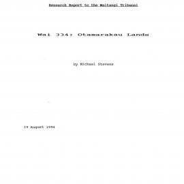 Wai 46_INQ_B004_Research Report RE Otamarakau Lands