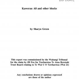 Wai 46_INQ_F001_REPORT RE Kawerau A8 and other blocks by Sharyn Green