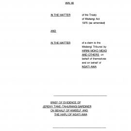 Wai 46_INQ_B014_Brief of Evidence of Jeremy Gardiner on behalf of Ngati Awa