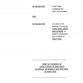 Wai 46_INQ_B016_Brief Evidence of Linda Tuhiwai Te Rina Smith on behalf of Ngati Awa