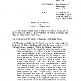 Wai 46_INQ_B020_Brief of Evidence of Cletus Maanu Paul