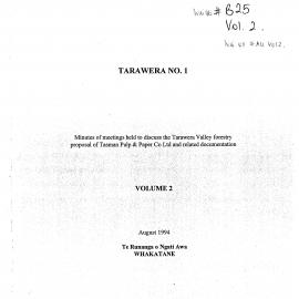 Wai 46_INQ_B025 vol 2_Minutes RE Tarawera NO.1 Volume 2 - August 1994