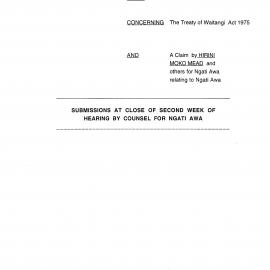Wai 46_INQ_B026_Submissions at Close of Second week of hearing by Counsel for Ngati Awa