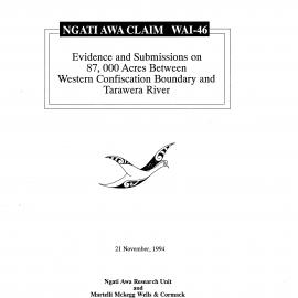 Wai 46_INQ_C008_Ngati Awa Claim - Evidence and Submissions on 87, 000 Acres Between Western Confiscation Boundary and Tarawera River