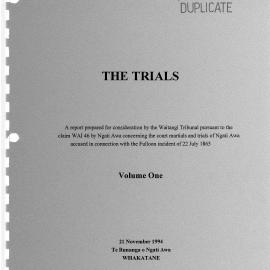 Wai 46_INQ_C010 vol 1_REPORT The Trials Volume 1 - 21 November 1994
