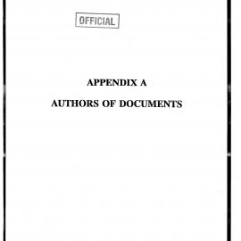 Wai 46_INQ_G007 (a)_Appendix A - Authors of Documents