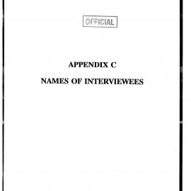 Wai 46_INQ_G007 (c)_Appendix C - Names of Interviewees