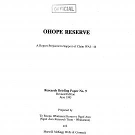 Wai 46_INQ_G007 (f)_Report RE Ohope Reserve - June 1995