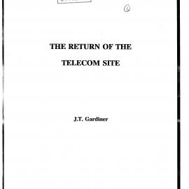 Wai 46_INQ_G007 (l)_REPORT RE The Return of the Telecom Site - Jeremy Gardiner