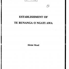 Wai 46_INQ_G007 (m)_REPORT RE Establishment of Te Runanga o Ngati Awa - Hirini Mead