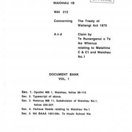 Wai 46_INQ_H004 (a)_Document Bank RE Te Runanganui o Te Ika Whenua Claim to Matahina C & C1 Volume 1