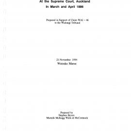 Wai 46_INQ_C018_Submissions  RE Concerning The Trial of certain Ngati Awa Chiefs - 21 November 1994