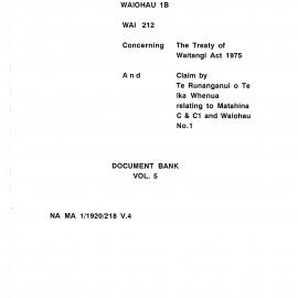 Wai 46_INQ_H004 (e)_Document Bank RE Te Runanganui o Te Ika Whenua Claim to Matahina C & C1 Volume 5
