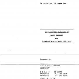 Wai 46_INQ_D003 (b)_Supplementary Evidence of Barry Butcher and Extracts Public Works Act 1921