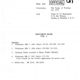 Wai 46_INQ_D004 (a)_Document Bank RE Claim by Te Runanganui o Te Ika Whenua relating to Matahina C & C1