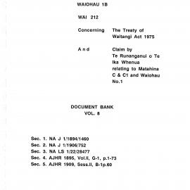 Wai 46_INQ_H004 (h)_Document Bank RE Te Runanganui o Te Ika Whenua Claim to Matahina C & C1 Volume 8