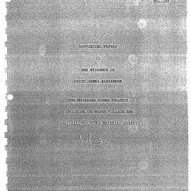 Wai 46_INQ_H005 (a) vol 2_Supporting Evidence to The evidence of David J  Alexander RE The Matahina Power Project