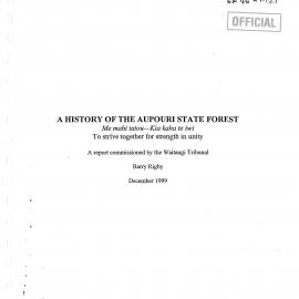 Wai 46_INQ_M025_REPORT A History of The Aupouri State Forest - December 1999