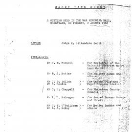 Wai 46_INQ_M049_Maori Land Court Document RE A Sitting held in The War Memorial Hall, Whakatane, 2 August, 1966