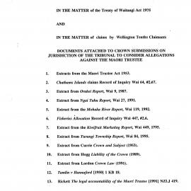 Wai 46_INQ_M080 (a)_Documents Attached to Crown Submissions on Jurisdiction of The Tribunal to consider allegation against The Maori Trustee