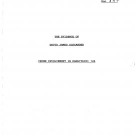 Wai 46_INQ_H007_Evidence of James Alexander RE Rangitaiki 12A