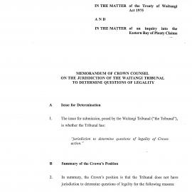 Wai 46_INQ_H010_Memo RE Jurisdiction Questions of Legality