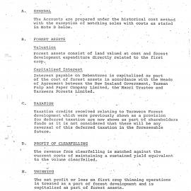 Wai 46_INQ_M090_Tarawera Forests Limited - Statement of Accounting Policies - 31 March 1979