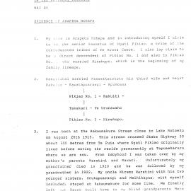 Wai 46_INQ_H013_Evidence of Arapeta Hohepa