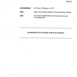 Wai 46_INQ_H014_Submissions of Counsel for Ngati Pikiao