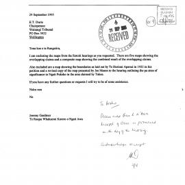 Wai 46_INQ_H017 (a)_Letter RE Overlapping Claims Maps - 29 September 1995