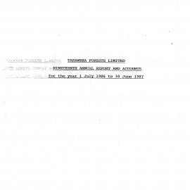 Wai 46_INQ_M098_Tarawera Forests Limited - Nineteenth Annual Report and Accounts